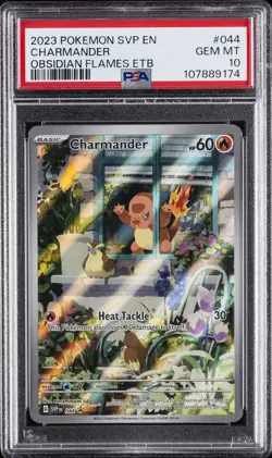 2023 POKEMON SVP EN-SV BLACK STAR PROMO #044 CHARMANDER PSA 10 - Image 1