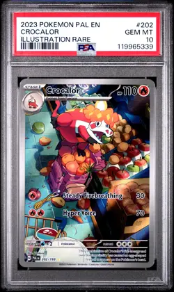 2023 POKEMON PAL EN-PALDEA EVOLVED ILLUSTRATION RARE #202 CROCALOR PSA 10 - Image 1