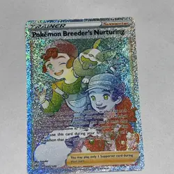 Pokemon Breeder's Nurturing 195/189 - Darkness Ablaze Secret Rare - Poke TCG NM - Image 1