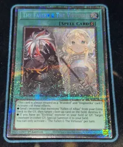 Yugioh! CH01-EN019 The Fallen & The Virtuous Starlight Rare 1st Edition NM - Image 1