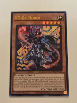 K9-04 Noroi DOOD-EN025 Ultra Rare Yugioh Doom of Dimensions 1st Edition Mint - Image 1