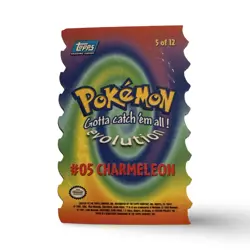 1999 Charmeleon 05 Topps Die Cut Embossed 5 of 12 Pokemon Card - Image 2
