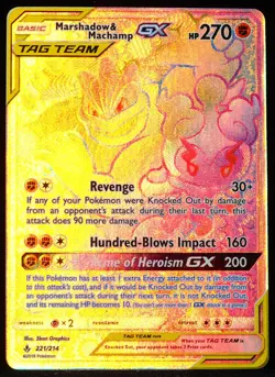 Marshadow & Machamp GX Tag Team #221 Mint Pokemon Card - Image 1