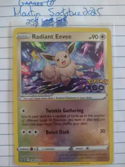 Radiant Eevee SWSH230 SWSH: Sword & Shield Promo Cards Holo - NM Condition - Image 1