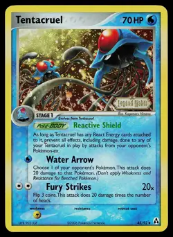 Pokemon Card - Tentacruel Legend Maker 45/92 Reverse Holo Stamped - Image 1