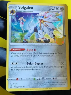 Pokemon TCG Solgaleo 25th Celebrations 021/025 Holo Rare Card NM 2021 - Image 1