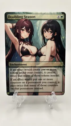 Doubling Season Custom Anime Art MTG Commander EDH Fan-Made Card V3 - Image 1