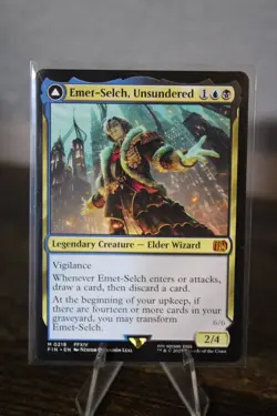 Final Fantasy MTG Emet-Selch Unsundered Foil Mythic Card REVERSIBLE - Image 1
