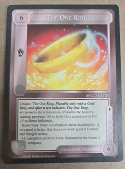 THE ONE RING 1995 Middle Earth Wizards Limited RARE CARD USA unplayed (63) - Image 1