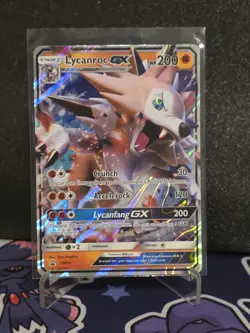 Pokemon Card Lycanroc GX SM14 Holo Black Star Promo - Image 1