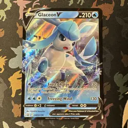 Glaceon V SWSH196 Black Star Promo Pokemon TCG Card English Standard Size - Image 1