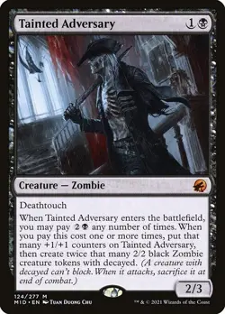 Tainted Adversary Regular - Innistrad: Midnight Hunt MTG-NM - Image 1