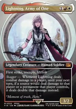 Lightning, Army of One (0320) (Borderless) Final Fantasy Foil - Image 1