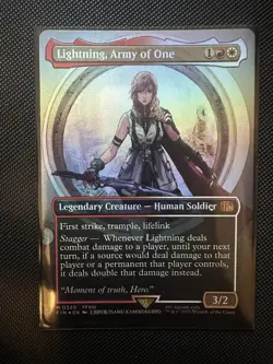 Lightning, Army of One (0320) (Borderless) Final Fantasy Foil - Image 2