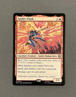 Spider-man Magic The Gathering Spider- Punk (Regular&Foil) R0092 - Image 2