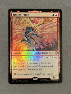 Spider-man Magic The Gathering Spider- Punk (Regular&Foil) R0092 - Image 4