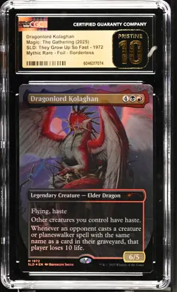 DRAGONLORD KOLAGHAN Secret Lair Foil Mythic CGC 10 Pristine MTG [Nostalgium] - Image 1
