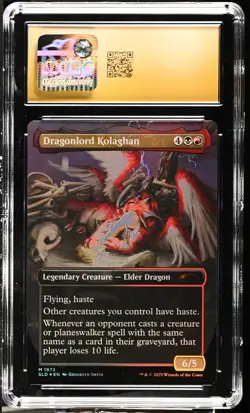 DRAGONLORD KOLAGHAN Secret Lair Foil Mythic CGC 10 Pristine MTG [Nostalgium] - Image 2