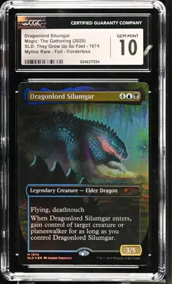 DRAGONLORD SILUMGAR Secret Lair Foil Mythic CGC 10 MTG EDH [Nostalgium] - Image 1