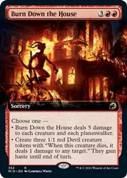 Burn Down the House (Extended) [Innistrad: Midnight Hunt] MTG MID #352 ~NM FOIL~ - Image 1