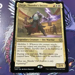MTG Tarkir Dragonstorm R Zurgo, Thunder's Decree #0237 - Image 1