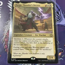 MTG Tarkir Dragonstorm R Zurgo, Thunder's Decree #0237 - Image 3
