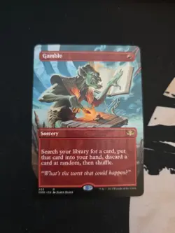 Gamble (Borderless) Dominaria Remastered Regular - Image 1