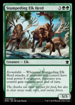 Stampeding Elk Herd - Foil - Dragons of Tarkir #208/264 MTG Magic The Gathering - Image 1