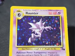 Pokemon Fossil "Haunter" 6/62 / Holo Rare / Lightly Played - Image 2