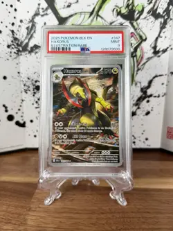 2025 POKEMON BLACK EN-BLACK BOLT ILLUSTRATION RARE #147 HAXORUS PSA 9 - Image 1