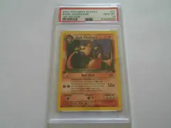 x1 2000 Pokemon Team Rocket 1st Edition Dark Charizard Non-Holo 21 PSA 10 Gem MT - Image 2