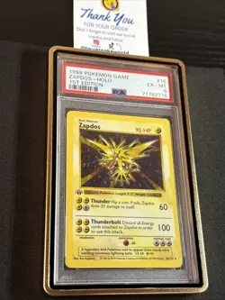 1999 Pokemon Pokemon Base Set Holo - 1st Edition - 16/102 Zapdos PSA 6 EX-MT ⚡ - Image 3