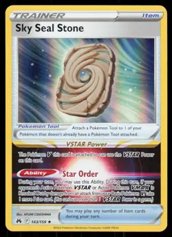 Sky Seal Stone 143/159 Holo Rare Pokemon Crown Zenith NM - Image 1