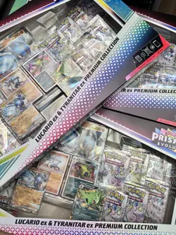 Lucario Ex Tyranitar Ex Premium Collection Prismatic Pokemon - Image 1