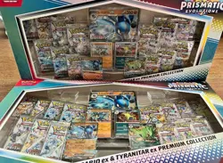 Lucario Ex Tyranitar Ex Premium Collection Prismatic Evolutions Pokemon Lot Of 2 - Image 1