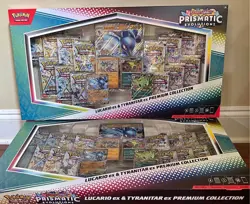 Lucario Ex Tyranitar Ex Premium Collection Prismatic Evolutions Pokemon Lot Of 2 - Image 1