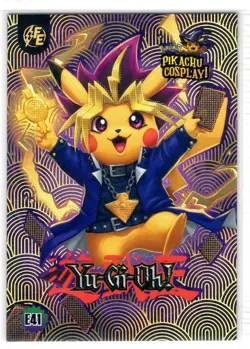POKEMON PIKACHU COSPLAY! * YU-GI-OH! *E41 * BOX HIT - GOLD PATTERN HOLO - Image 1