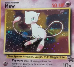 Pokemon Card Mew Holographic Black Star Promo #9 Card WOTC 1999-2000 - Image 3
