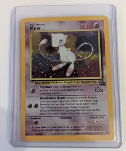Pokemon Card Mew Holographic Black Star Promo #9 Card WOTC 1999-2000 - Image 4