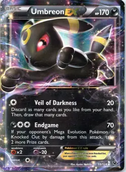 Umbreon EX - 55/124 - Pokemon Fates Collide XY Ultra Rare Card - Image 1