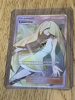 Pokemon Card - Lusamine 110/111 Holo Full Art Ultra Rare Crimson Invasion NM - Image 1