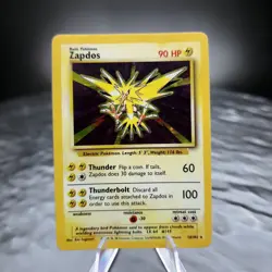 Zapdos 16/102 Holo Rare Pokemon Card Base Set Unlimited WOTC 1999 Vintage LP⚡ - Image 1