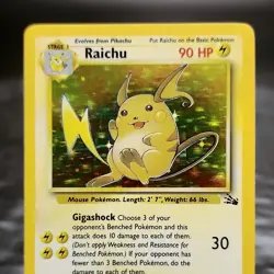 Raichu Holo 14/62 Fossil Pokemon Card 1999 WOTC TCG Vintage Rare NM-M ⚡ - Image 2