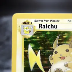Raichu Holo 14/62 Fossil Pokemon Card 1999 WOTC TCG Vintage Rare NM-M ⚡ - Image 3
