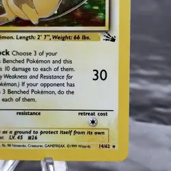 Raichu Holo 14/62 Fossil Pokemon Card 1999 WOTC TCG Vintage Rare NM-M ⚡ - Image 5