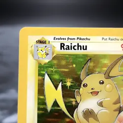 Raichu 14/62 Fossil Holo Pokemon Card WOTC Unlimited Vintage 1999 NM - Image 3