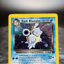 Dark Blastoise 3/82 Team Rocket Holo Rare Pokemon Card WotC Unlimited Creased - Image 2