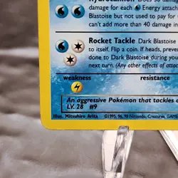 Dark Blastoise 3/82 Team Rocket Holo Rare Pokemon Card WotC Unlimited Creased - Image 5