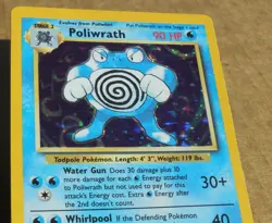 Poliwrath 13/102 Rare Holo Base Set Pokemon Card MP - Image 2