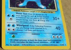 Poliwrath 13/102 Rare Holo Base Set Pokemon Card MP - Image 3